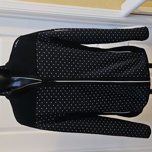 CMP Women's Navy Stretch Perfornance Fleece w/ Geometric Print Jacket - S